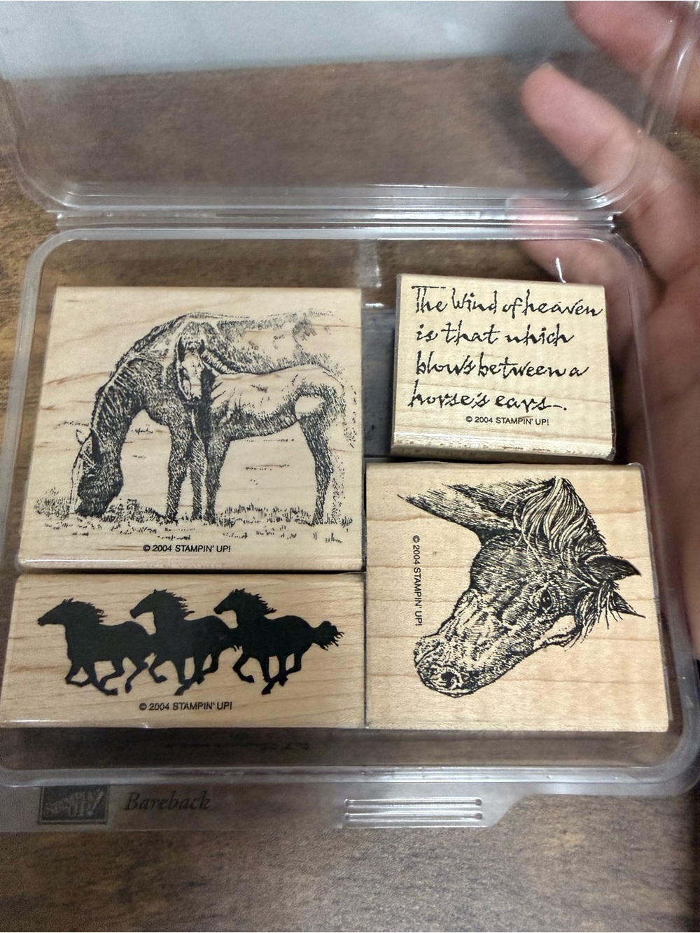 Stampin' Up! Horse Stamp Set - Black, Natural Wood